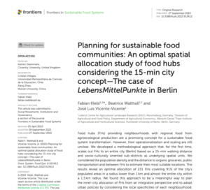 Planning for sustainable food communities: the Berlin case – FoodSHIFT 2030